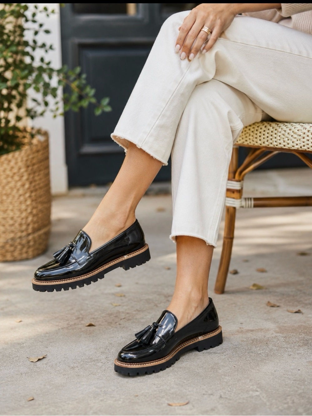 Jon Josef GoGo Penny Black Patent Loafers Size EU 39